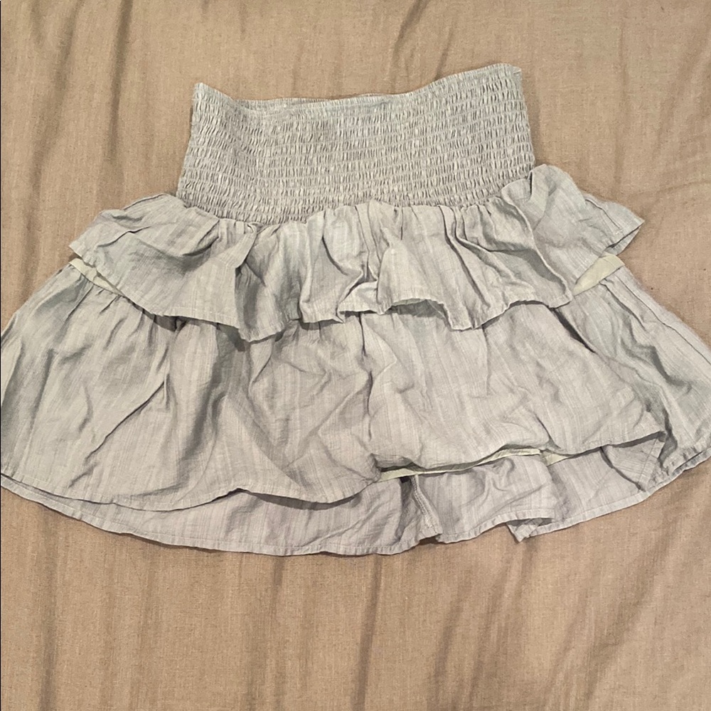 Elegant Blue/Green Ruffled Skirt
